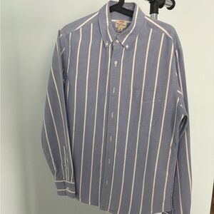 J. Crew Blue and White Casual Button Down Shirt